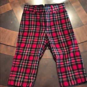 Janie and Jack red plaid pants size 18-24 month